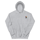 Pride Progress Flag Embroidered Circle Hoodie: Celebratory LGBTQ+ Pride Design