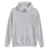 Lesbian Heart Hoodie: Embroidered Pride Sweatshirt