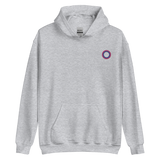 Embroidered Hoodie: Bisexual Pride Ring Emblem Design