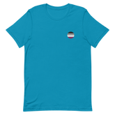 Asexual Flag Embroidered Circle Tee: Celebratory LGBTQ+ Pride Design