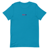 Embroidered Bisexual T-Shirt: Pride Flag Horizontal Heart Design