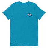 Embroidered Asexual Rainbow T-Shirt: Pride Flag LGBTQ+ Design