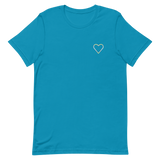 Pangender Heart T-Shirt: Embroidered Pride Tee