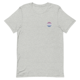 Bigender Flag Embroidered Circle Tee: Celebratory LGBTQ+ Pride Design