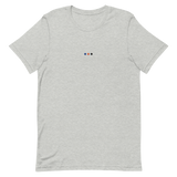 Embroidered Polyamory T-Shirt: Pride Flag Horizontal Circle Design