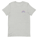 Embroidered Bigender Rainbow T-Shirt: Pride Flag LGBTQ+ Design