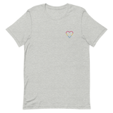 Pansexual Heart T-Shirt: Embroidered Pride Tee