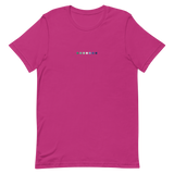 Embroidered Gay Pride T-Shirt: Pride Flag Horizontal Square Design