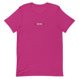 Embroidered Agender T-Shirt: Pride Flag Horizontal Heart Design