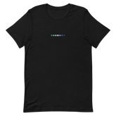 Embroidered Gay Pride T-Shirt: Pride Flag Horizontal Square Design