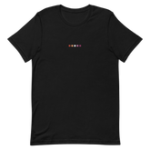 Embroidered Lesbian T-Shirt: Pride Flag Horizontal Square Design