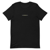 Embroidered Demigender T-Shirt: Pride Flag Horizontal Circle Design