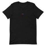 Embroidered Bisexual T-Shirt: Pride Flag Horizontal Circle Design