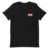 Lesbian Pride Flag Embroidered T-Shirt