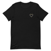 Pangender Heart T-Shirt: Embroidered Pride Tee