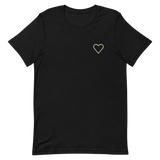 Pangender Heart T-Shirt: Embroidered Pride Tee