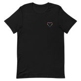 Gilbert Baker Pride Heart T-Shirt: Embroidered Pride Tee