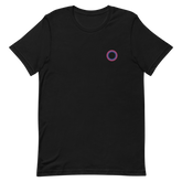 Embroidered Tee: Bisexual Pride Ring Emblem Design