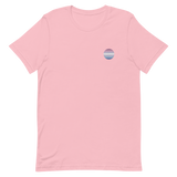 Bigender Flag Embroidered Circle Tee: Celebratory LGBTQ+ Pride Design