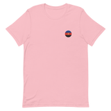 Polyamory Flag Embroidered Circle Tee: Celebratory LGBTQ+ Pride Design