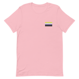 Nonbinary Pride Flag Embroidered T-Shirt