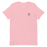Embroidered Tee: Nonbinary Pride Ring Emblem Design