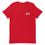 Embroidered Transgender Rainbow T-Shirt: Pride Flag LGBTQ+ Design