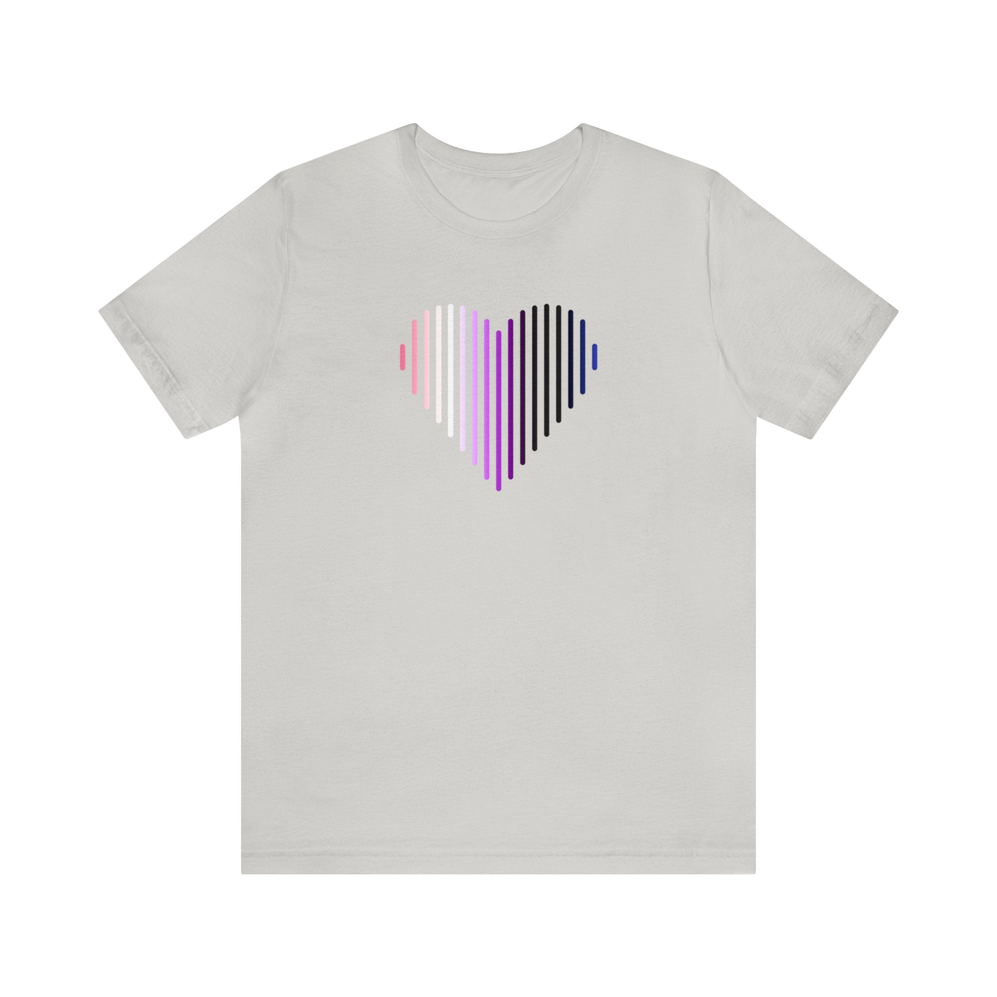 Genderfluid Heart Lines T-Shirt: Pride Gradient Tee