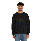 Texas LGBTQ+ Pride Flag, Faded Black Sweater