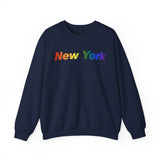 New York Sweatshirt: Vibrant Pride Gradient Design