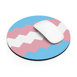 Transgender Flag Wavey Mousepad: Sharp Design for Desk