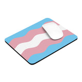 Transgender Flag Ripple Mousepad: Wavey Design for Desk