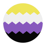 Nonbinary Flag Wavey Mousepad: Sharp Design for Desk