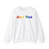 New York Sweatshirt: Vibrant Pride Gradient Design