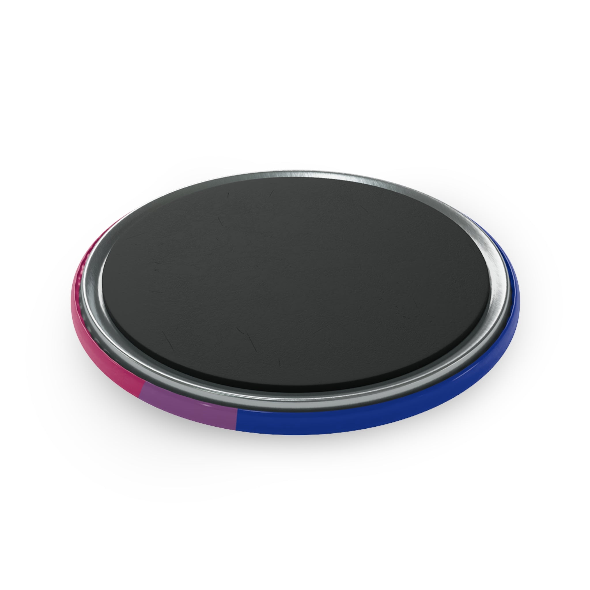 Bisexual Pride Flag Magnet: Ripple Round Button for Fridge