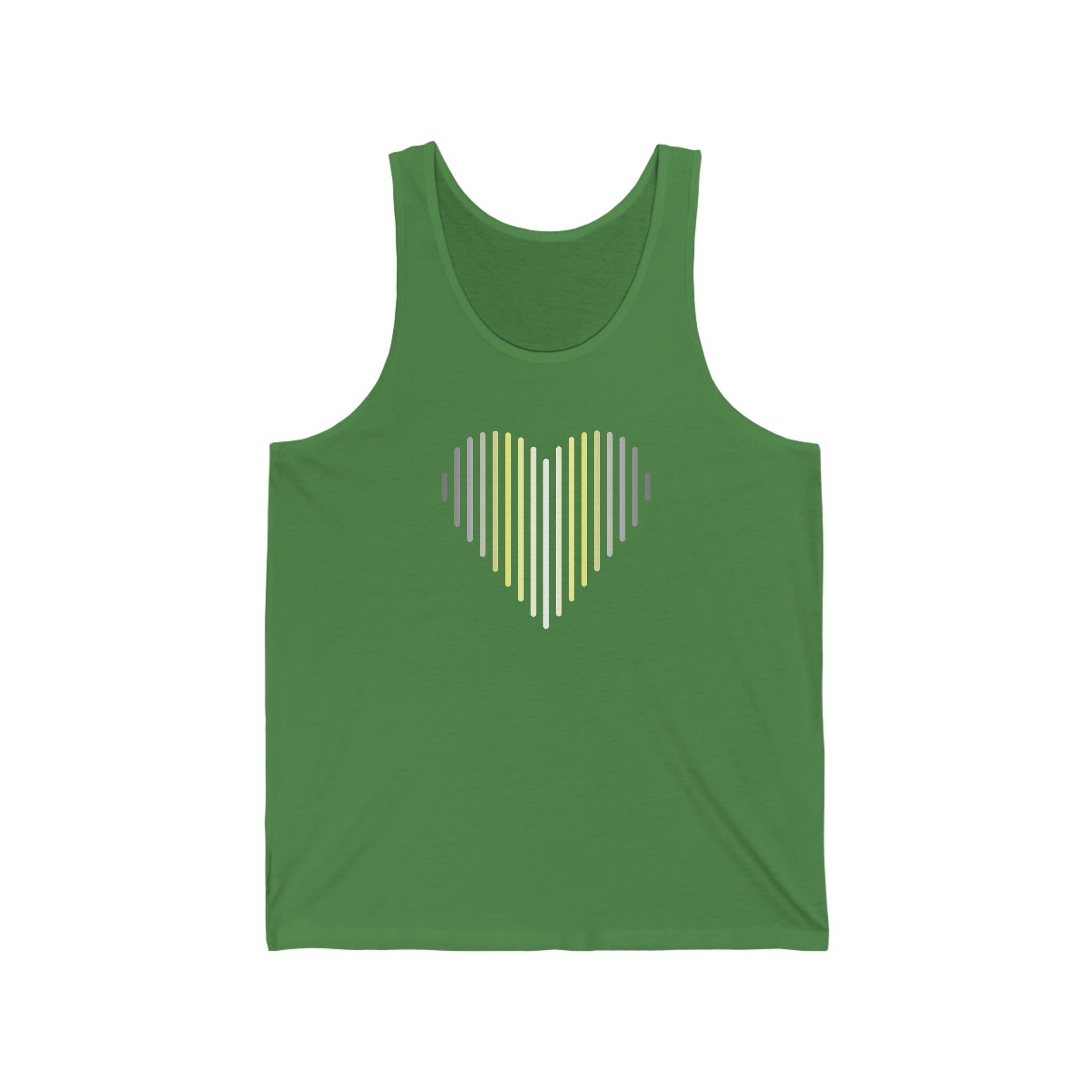 Demigender Heart Lines Tank-Top: Pride Gradient Tank