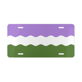 Genderqueer Flag Ripple Vanity License Plate: Wavey Design for Cars