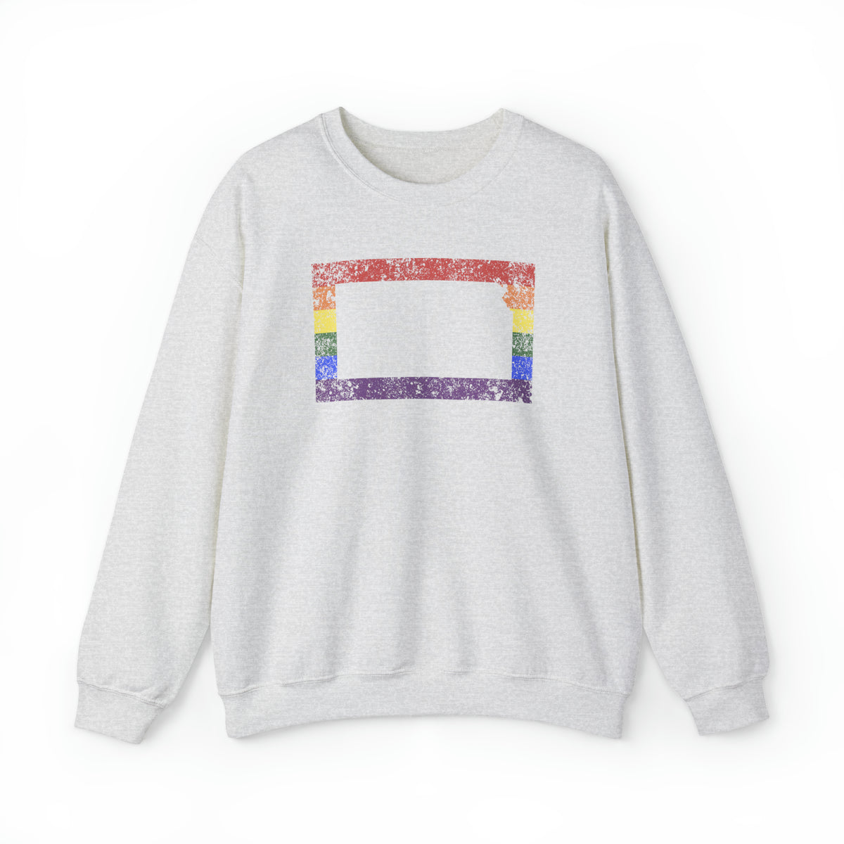 Kansas Pride Flag Sweater: Rainbow LGBTQ+ State Silhouette Distressed Sweatshirt