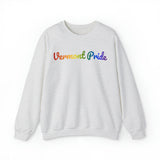 Vermont Pride Sweatshirt: Flowing Cursive Design with LGBTQ+ Gradient