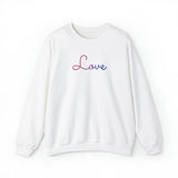 Bisexual Love Script Sweatshirt: Subtly Elegant Pride Sweater