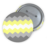 Demigender Pride Flag Pin: Round Button with Sharp Design