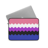 Genderfluid Pride Flag Laptop Sleeve: Wavey Print Protective Case