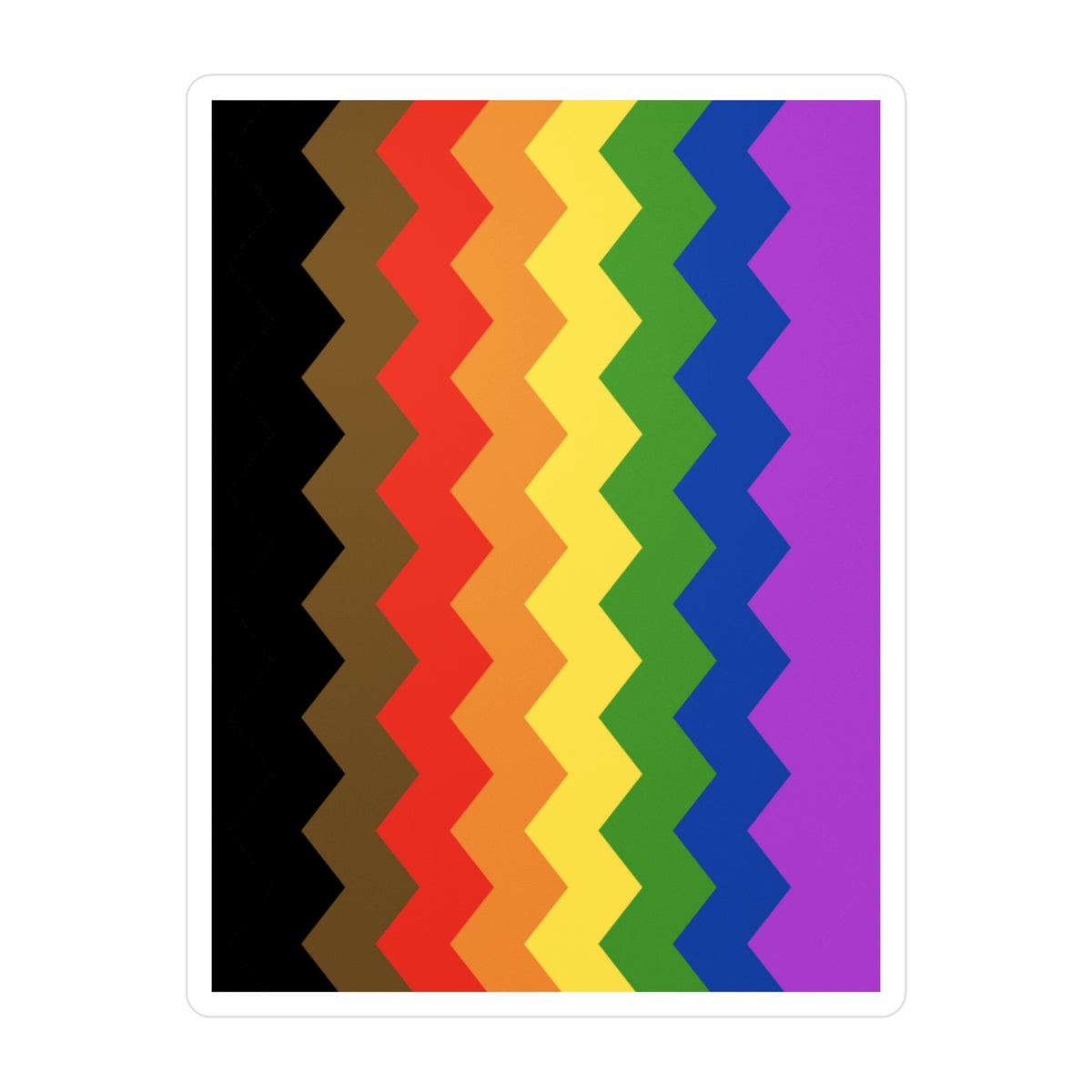 Philly Pride Flag Wavey Decal: Sharp Pride Sticker