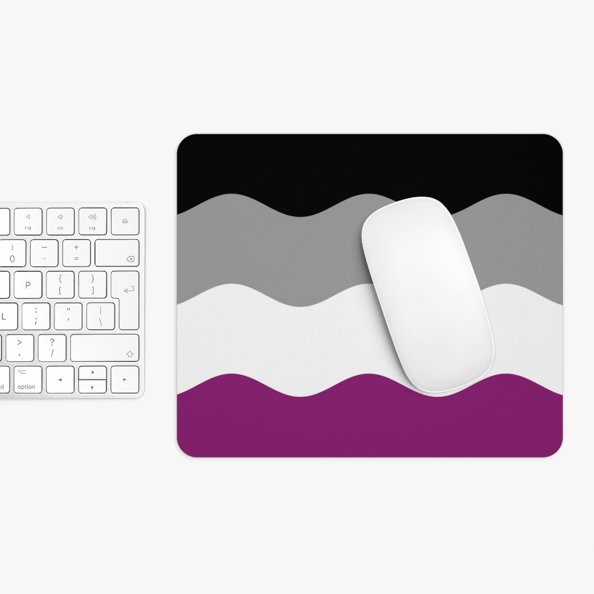 Asexual Flag Ripple Mousepad: Wavey Design for Desk