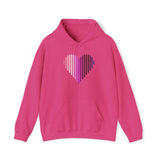 Genderfluid Heart Lines Hoodie: Pride Gradient Sweater