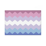 Bigender Pride Flag Magnet: Wavey Rectangle Button for Fridge