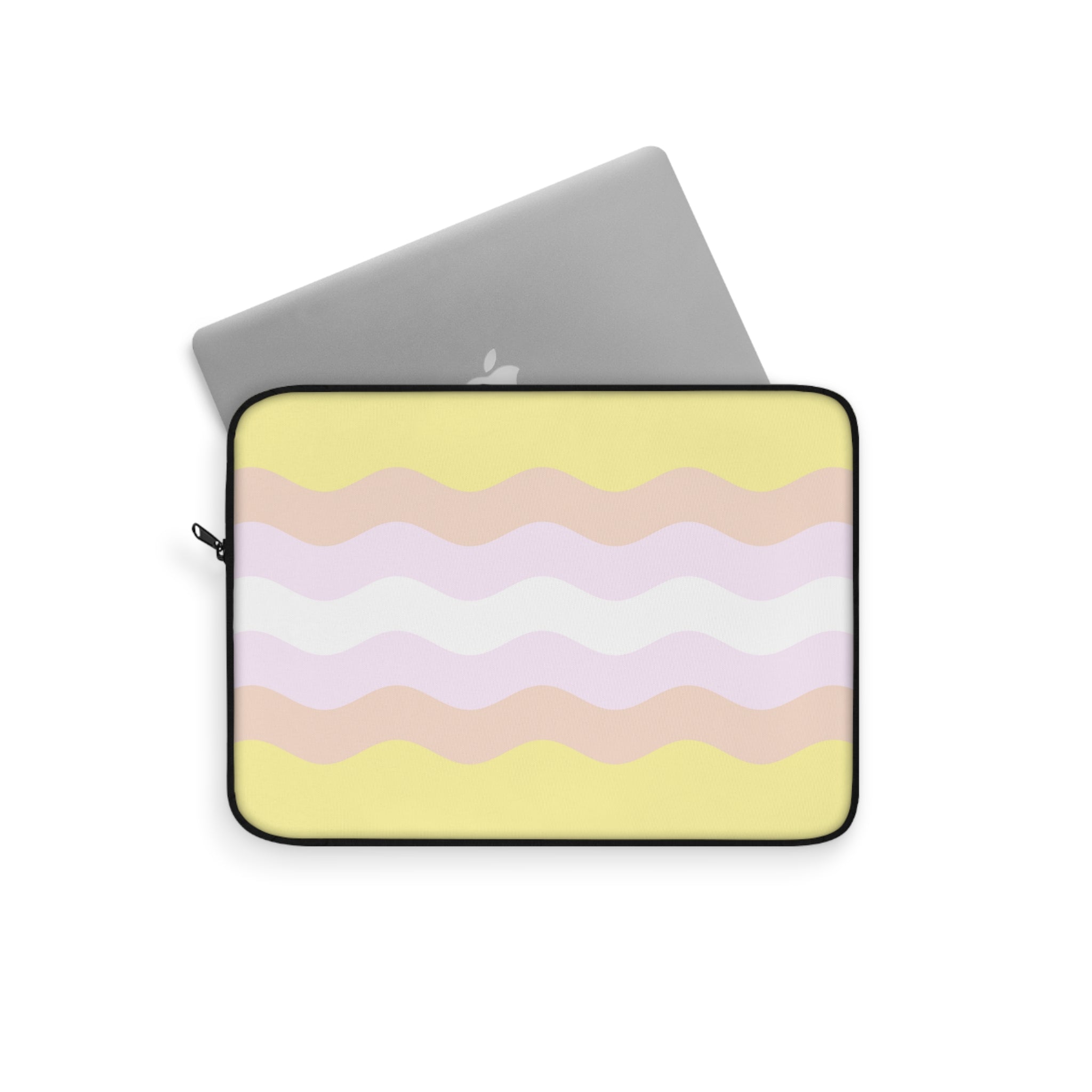 Pangender Pride Flag Laptop Sleeve: Ripple Print Protective Case