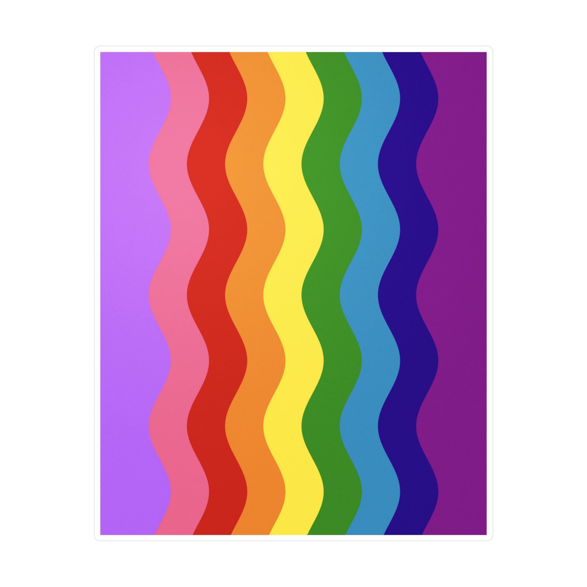 LGBTQ+ Flag Ripple Decal: Wavey Pride Sticker