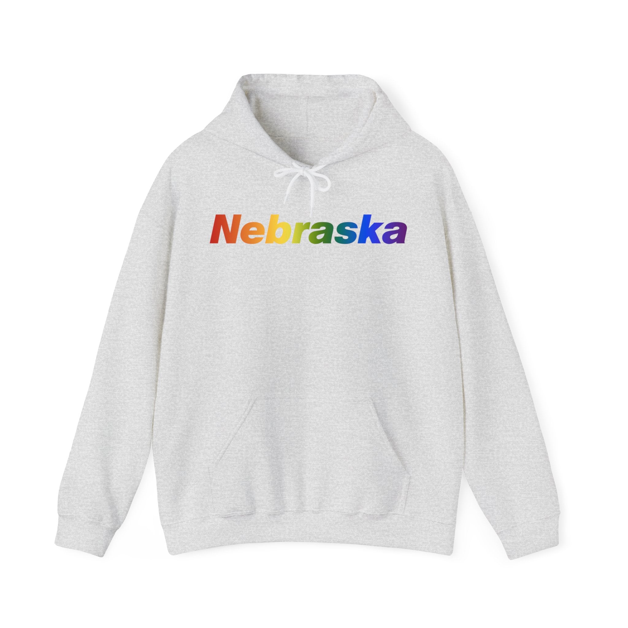 Nebraska Hoodie: Vibrant Pride Gradient Design