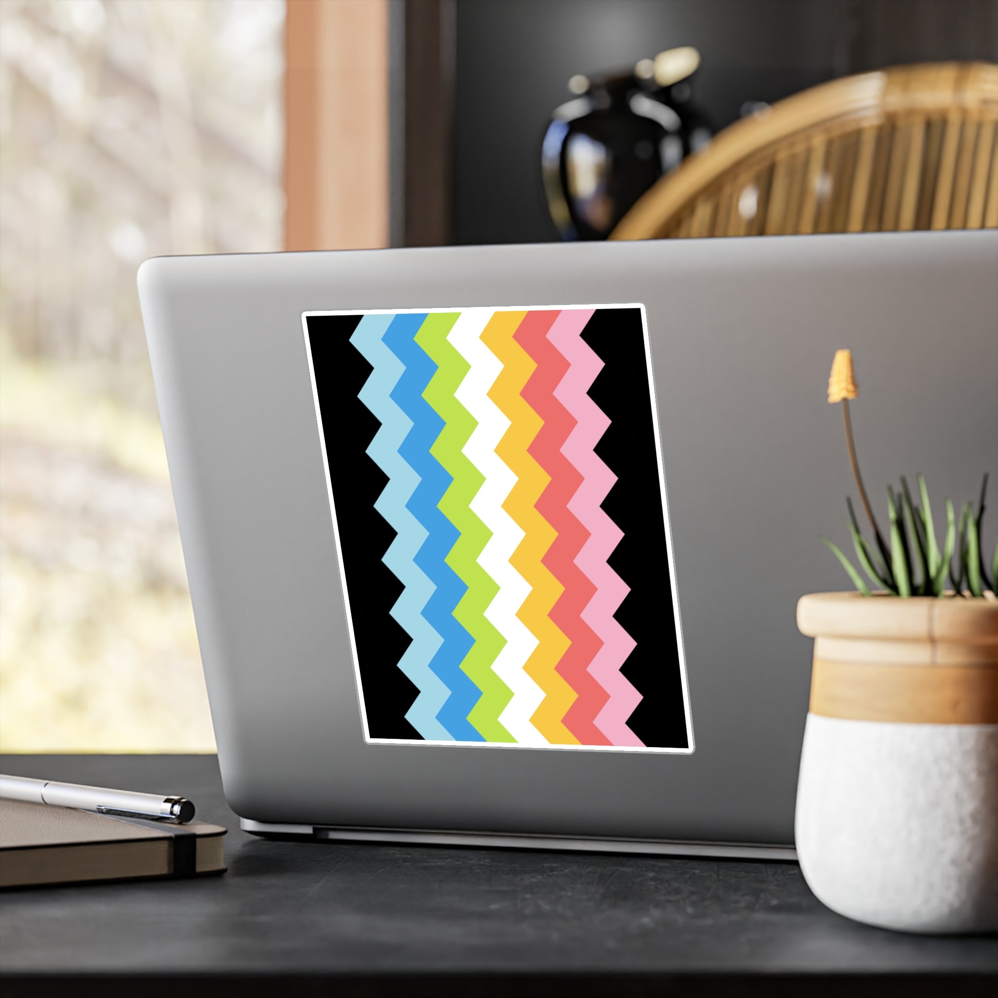 Queer Pride Flag Wavey Decal: Sharp Pride Sticker